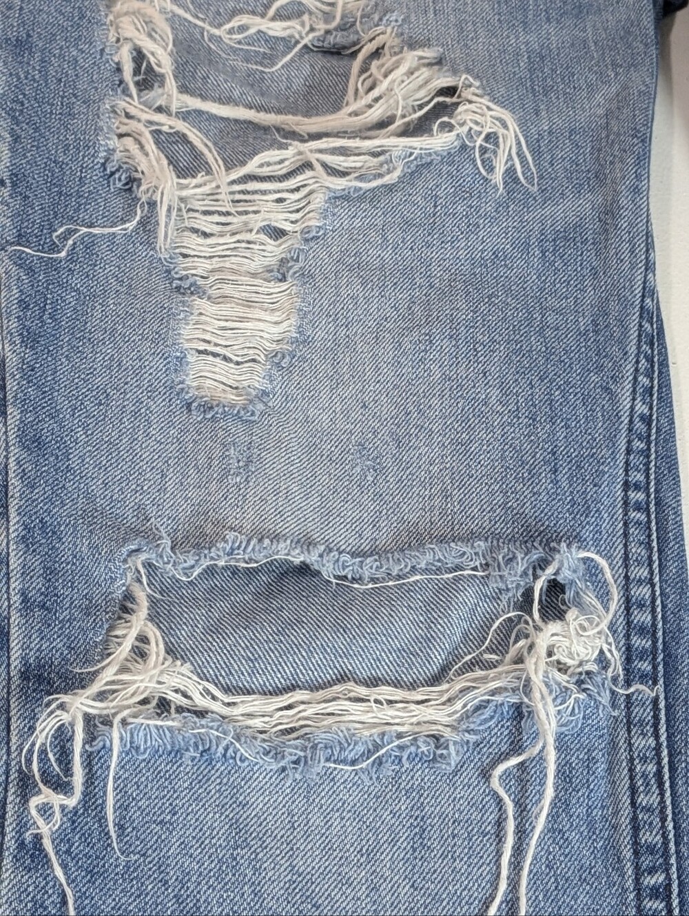 Abercrombie & Fitch Annie High Rise Girlfriend Jeans Distressed Size 25/0S EUC - Picture 8 of 12